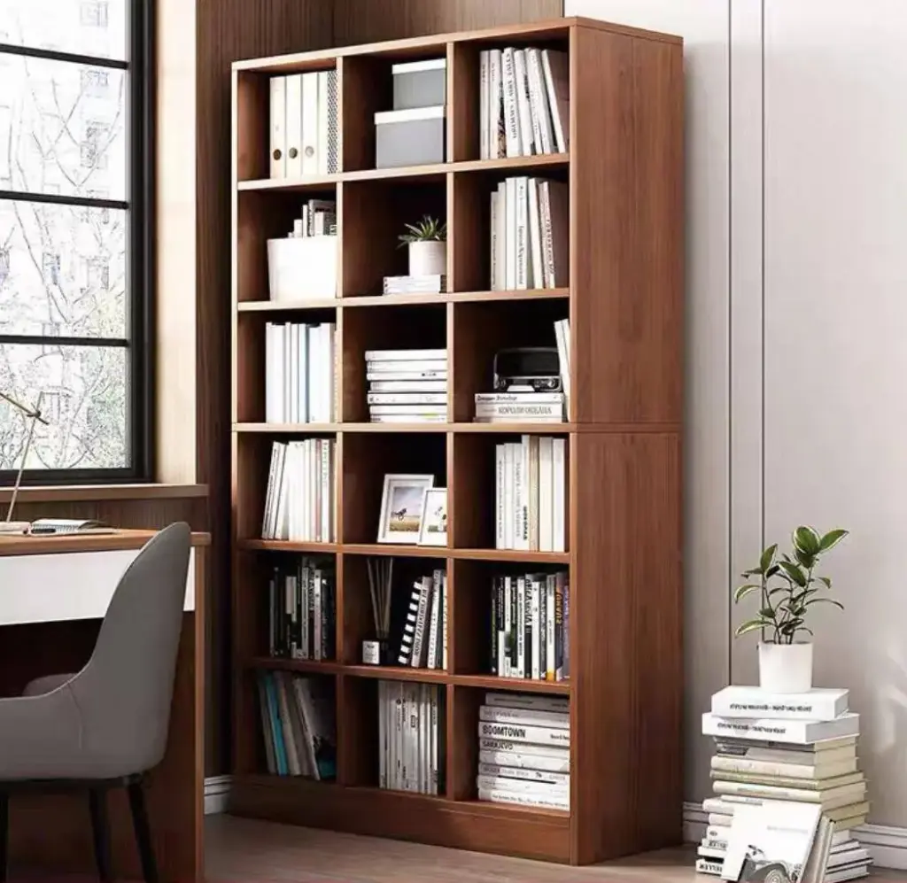 رفوف كتب عصرية متعددة الأقسام 📚 