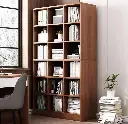 رفوف كتب عصرية متعددة الأقسام 📚 